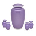 Urnsdirect2U Urnsdirect2u 7547T4 Blush Adult Urn with 4 Tokens; Violet 7547T4